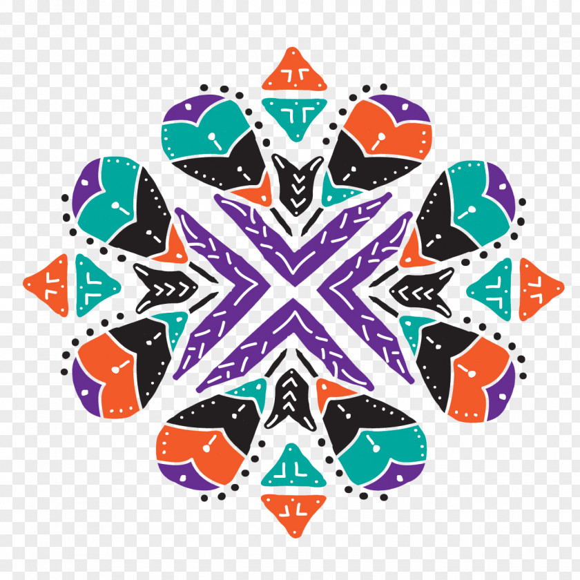 Gothic Style Cartoon Color Pattern Flower Shape Euclidean Vector PNG