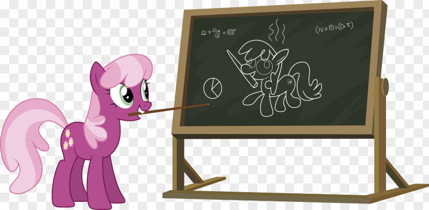 Horse Cartoon Character Pink M Font PNG