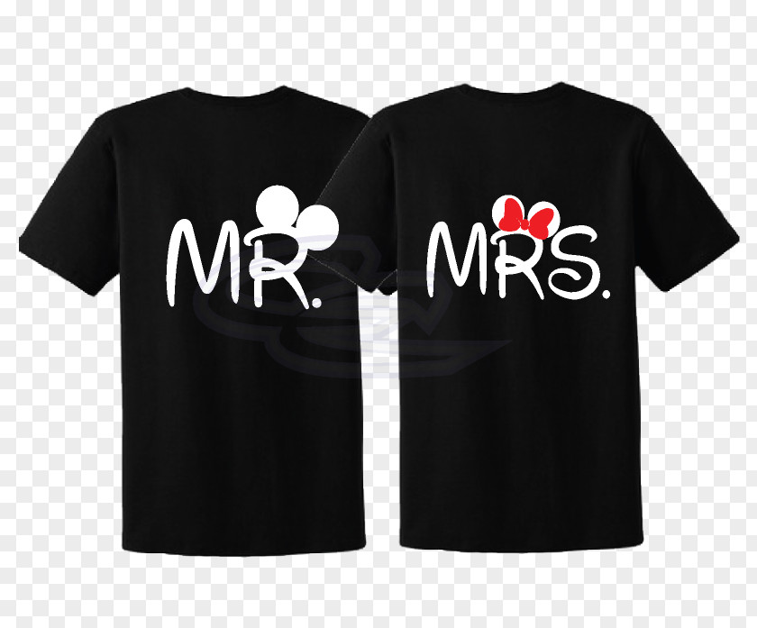 Just Married Minnie Mouse Mickey T-shirt Mrs. PNG