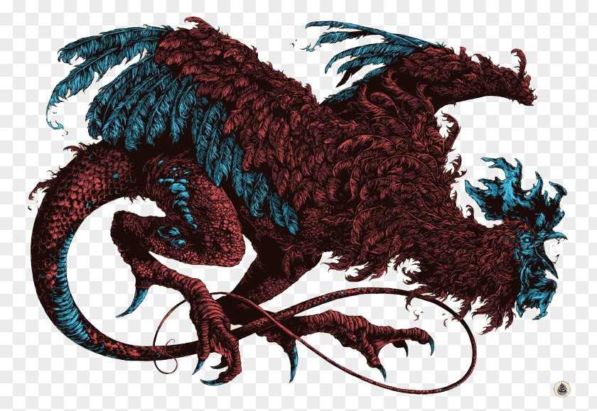 Painted Dragon Pattern Illustration Legendary Creature Drawing Art Monster PNG