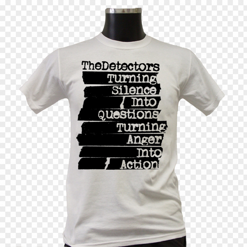 T-shirt White Sharkbites Sleeve The Detectors PNG