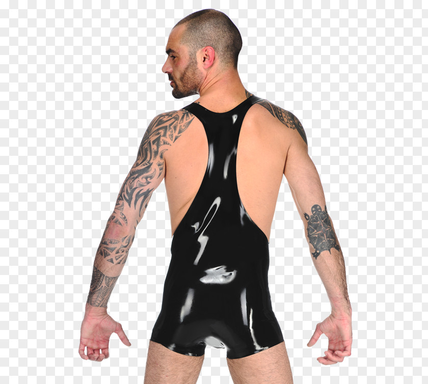 Wrestler Suit Black M Wrestling Singlets T-shirt Sleeveless Shirt Shoulder PNG