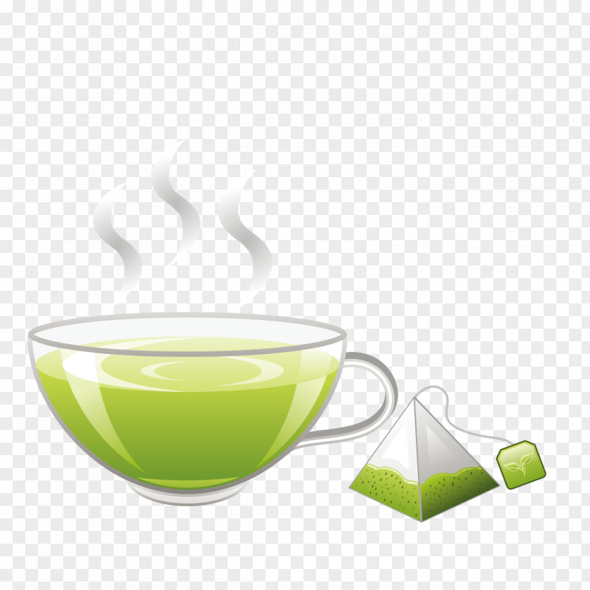 Cup Green Tea Vector Graphics Image PNG