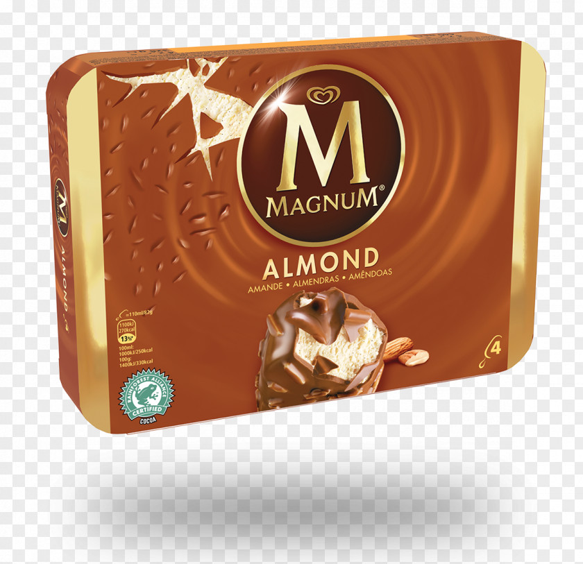 Almond Ice Cream Magnum Grocery Store Frozen Yogurt PNG
