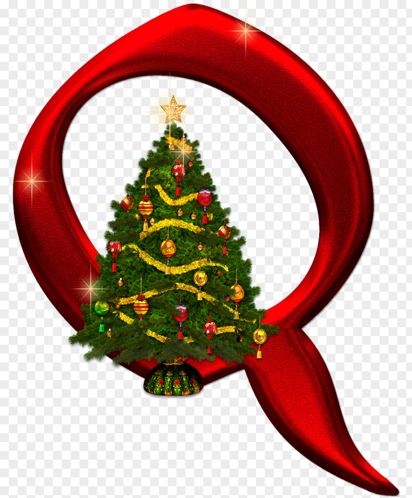 Christmas Fonts Tree Alphabet Santa Claus Ornament PNG