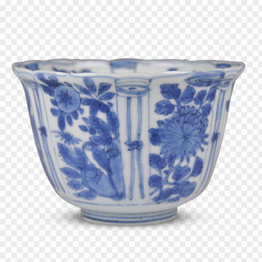 Glass Ceramic Blue And White Pottery Vase PNG