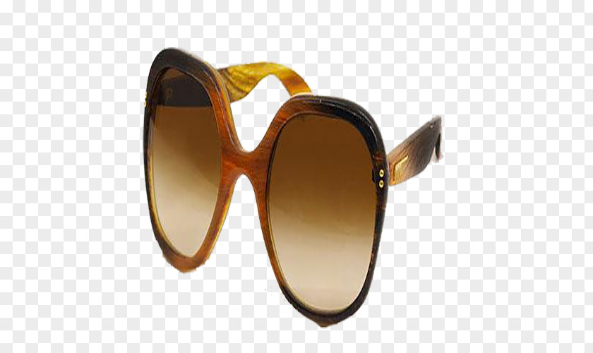 Simple Brown Sunglasses Lens Designer PNG