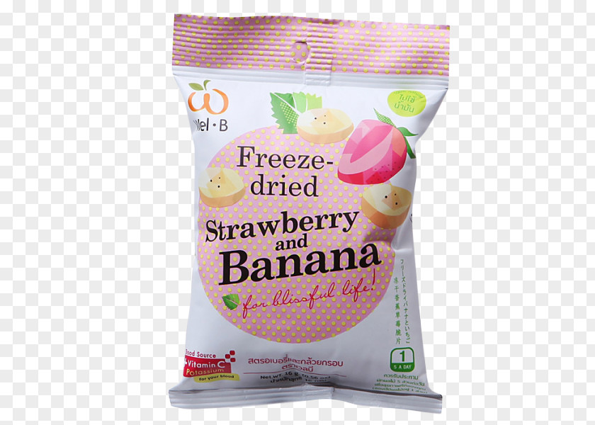 Strawberry Vegetarian Cuisine Freeze-drying Banana Dried Fruit PNG