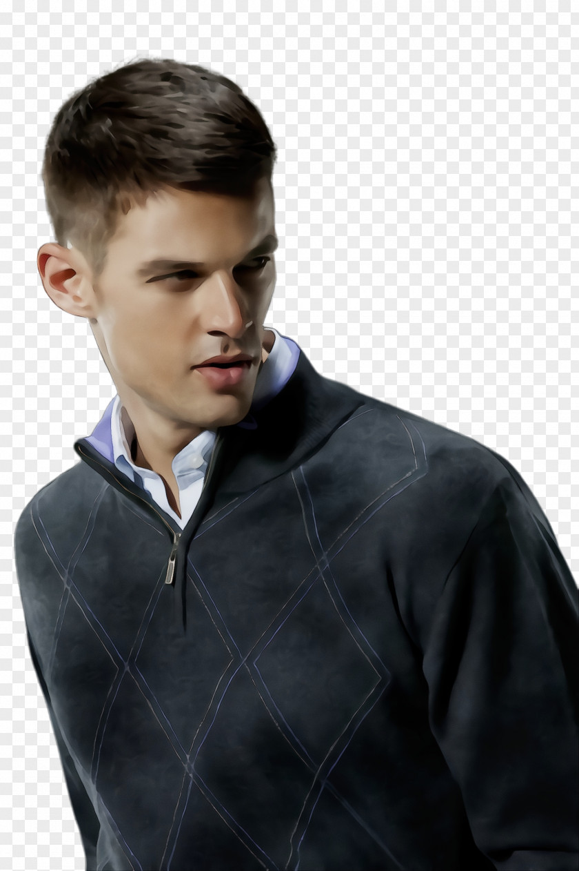 Gentleman Ear Neck Hairstyle Forehead Male Jacket PNG