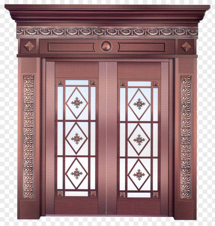 Red Door Linqu County Glass Business Copper PNG