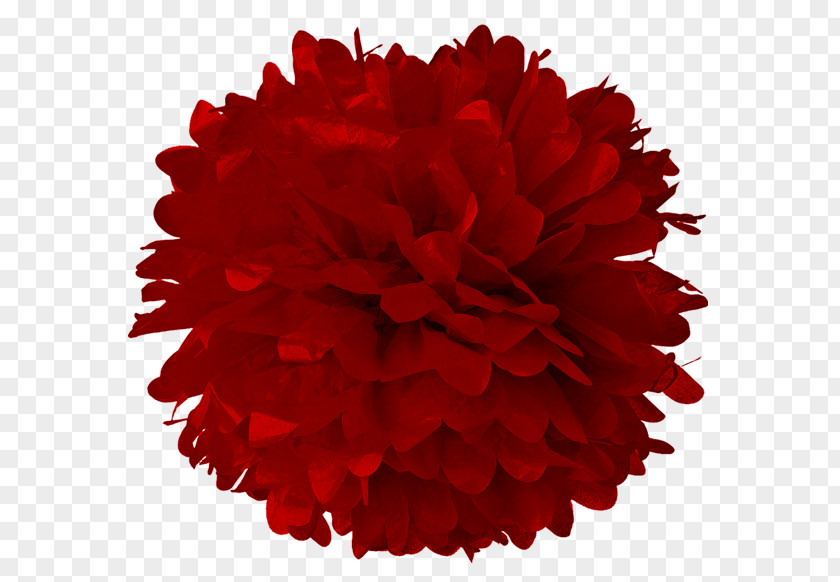 Red Pom Flowers Cheerleading Pom-Poms Clip Art PNG