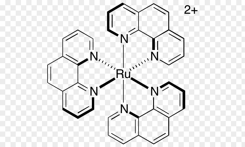 Iron Tris(bipyridine)ruthenium(II) Chloride 2,2'-Bipyridine Phenanthroline Ferroin PNG