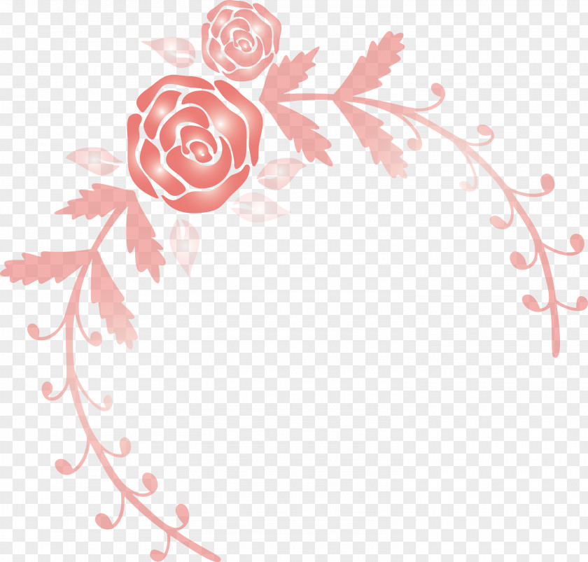 Rose Frame Flower Wedding PNG