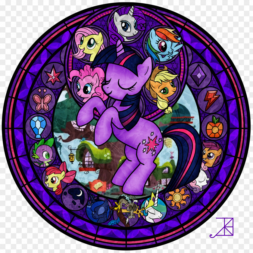 Stained Glass Twilight Sparkle My Little Pony Pinkie Pie Fluttershy PNG