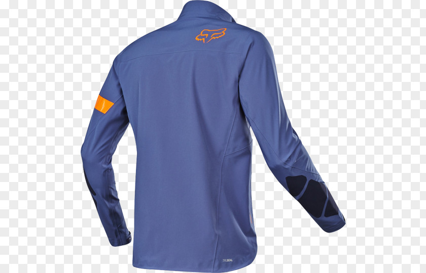 T-shirt Jacket Fox Racing Blue Zipper PNG