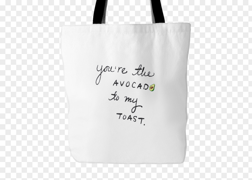 Avocado Toast Tote Bag Inch Font PNG