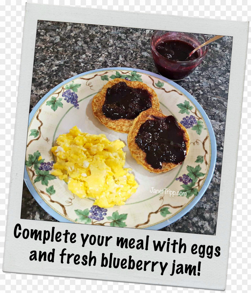 Blueberry Jam Vegetarian Cuisine Full Breakfast Lunch Pfaltzgraff PNG