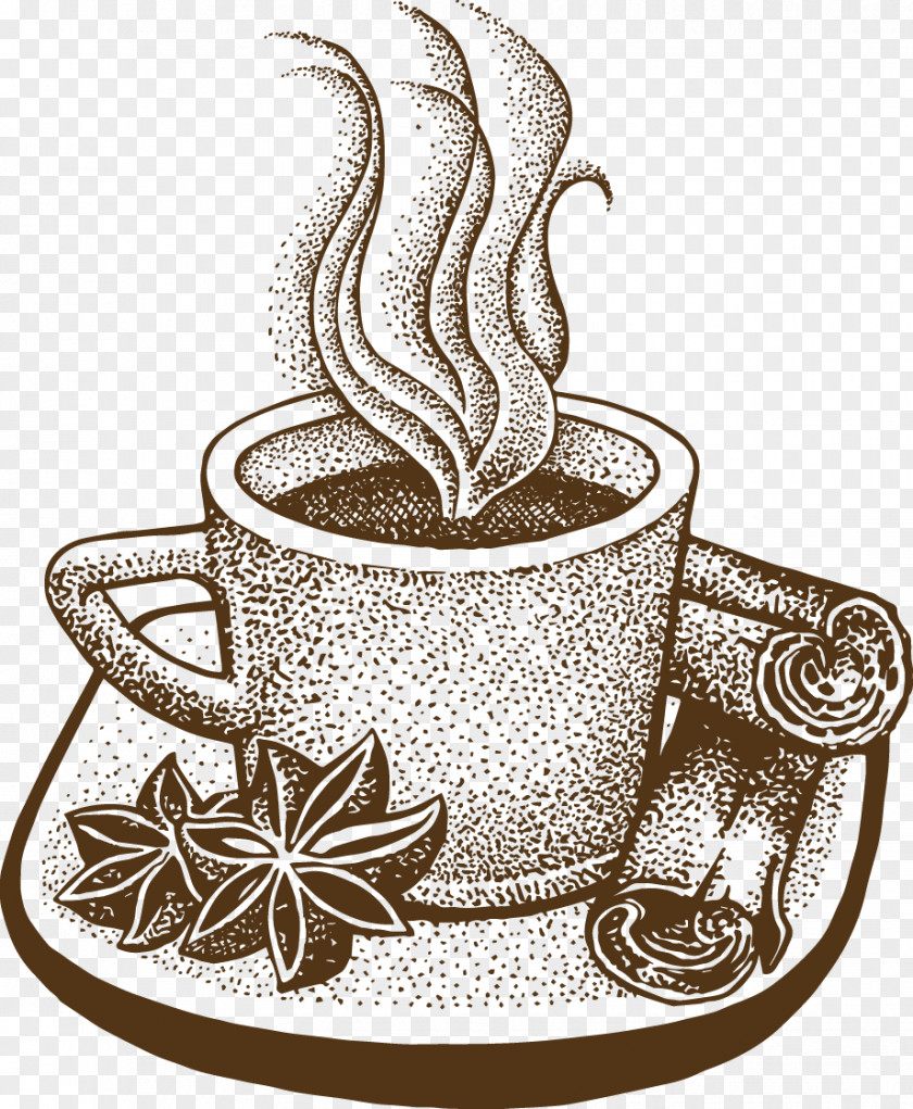 Vector Hot Coffee Picture Material Cafe Euclidean PNG