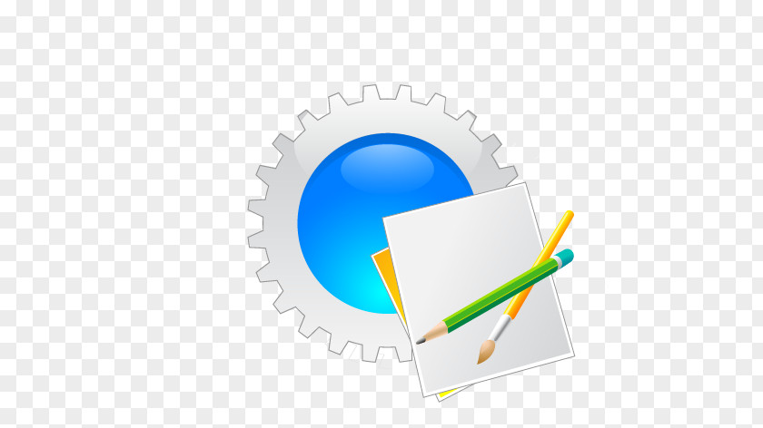 Blue Gear Button Download PNG