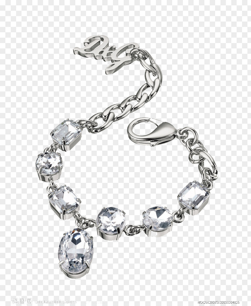 Real Diamond Chain Bracelet Necklace PNG