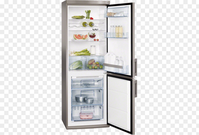 Refrigerator/freezerFreestandingWidth: 59.5 CmDepth: 65.8 CmHeight: 175 Cm315 LitresBottom-freezerClass A++Stainless Steel/silver AEG -Electrolux SANTO S83400CTM0 Auto-defrostDepot S53400CSS0 PNG