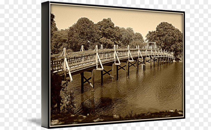 Wooden Bridge Picture Frames Stock Photography PNG