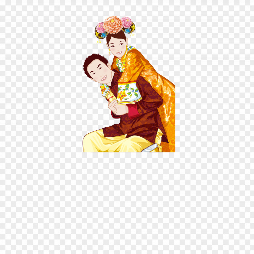 Chinese Traditional Bride And Groom Wedding Marriage Bridegroom Significant Other PNG