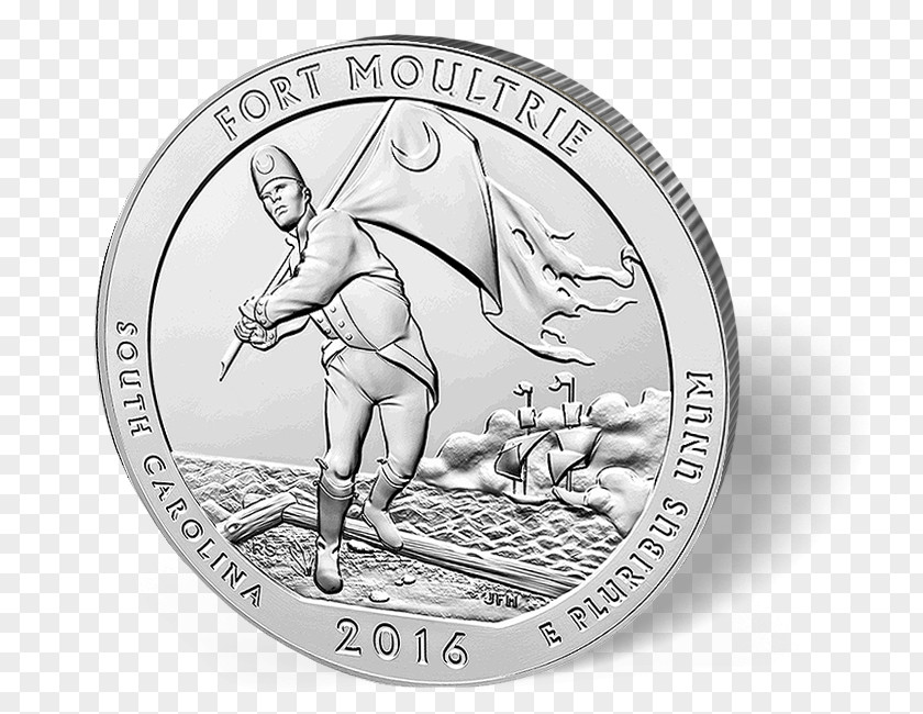 Coin Fort Moultrie Effigy Mounds National Monument Silver Sumter PNG