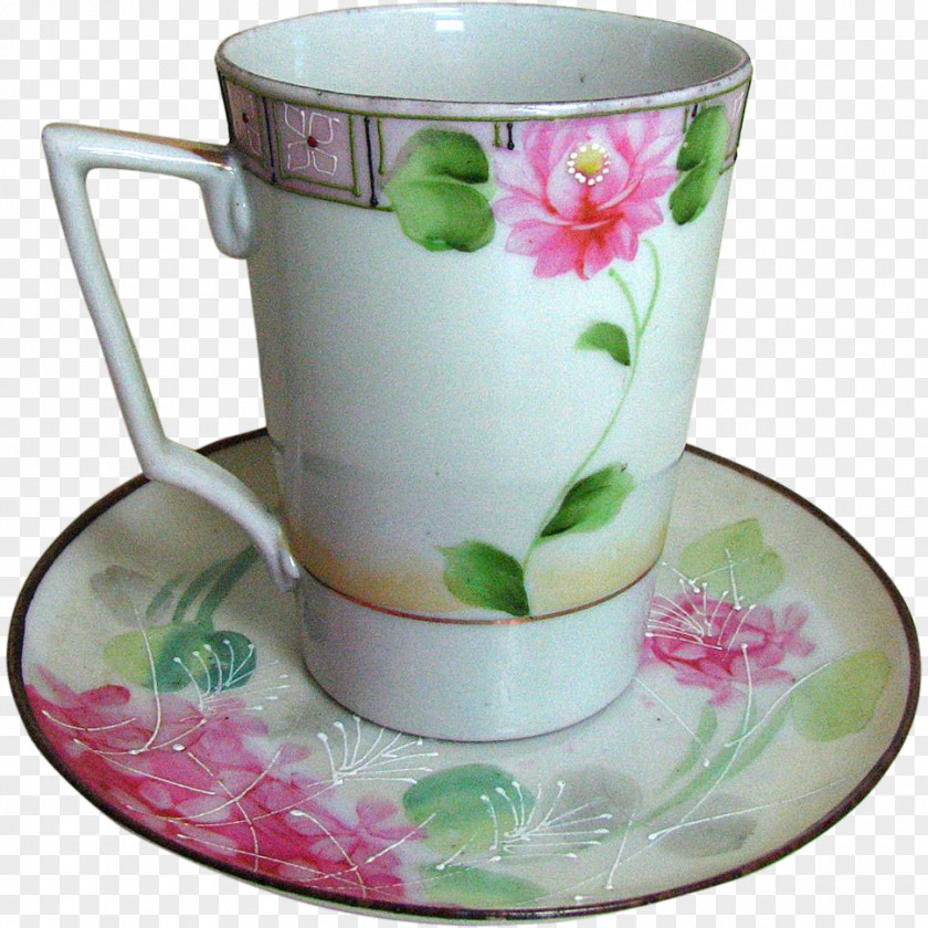 Mug Coffee Cup Saucer Porcelain Teacup PNG