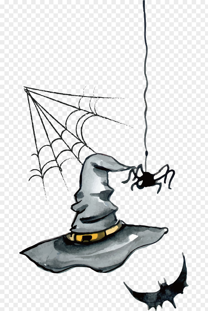 Vector Spider Witch Hat Euclidean PNG