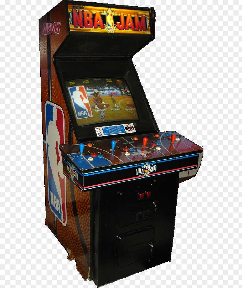 Basketball Arcade Video Game Cabinet NBA Jam T.E. Extreme X-Men PNG