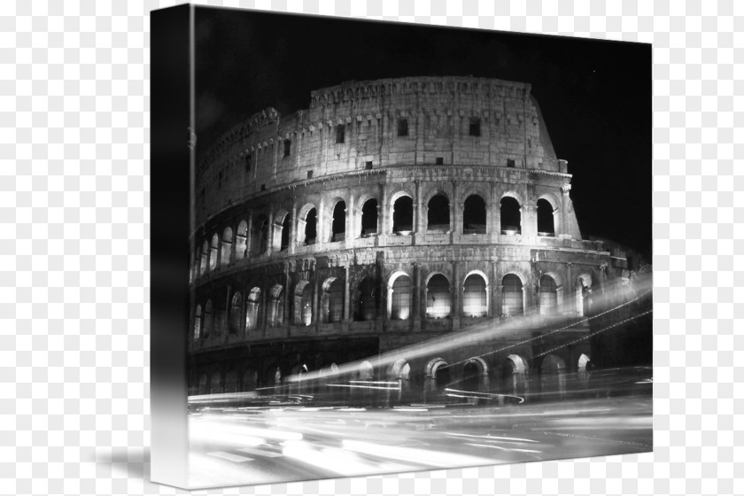 Colosseum Ancient Rome Monochrome Photography Black And White PNG