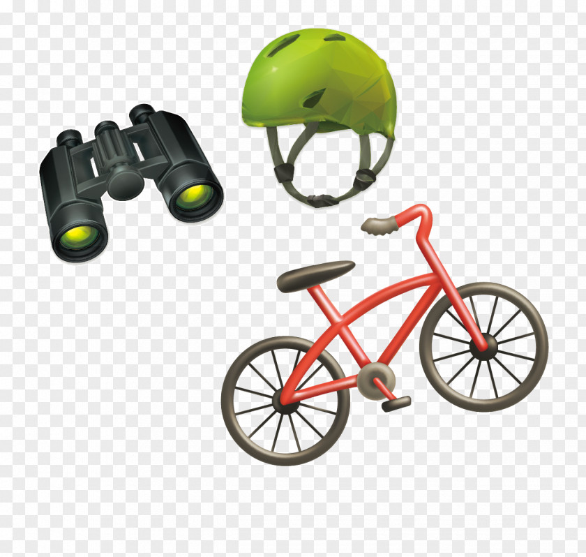 Red Bike Helmet Bicycle Pedal Wheel PNG