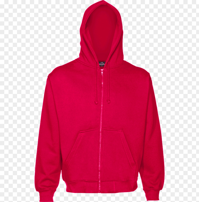 Red Black Jacket With Hood Sweatshirt Zipper Polar Fleece PNG