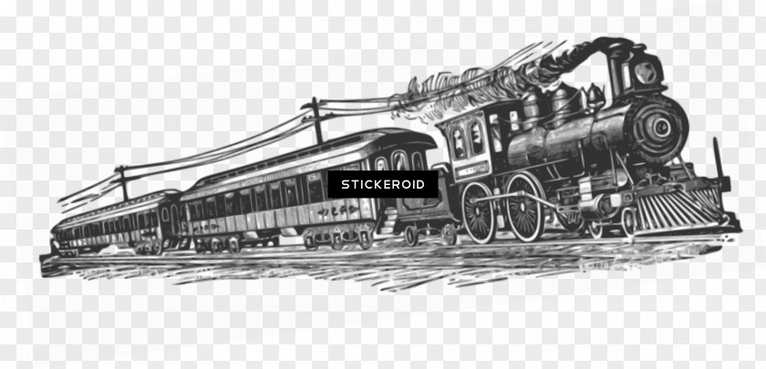 Steam Engine Public Transport Train Cartoon PNG