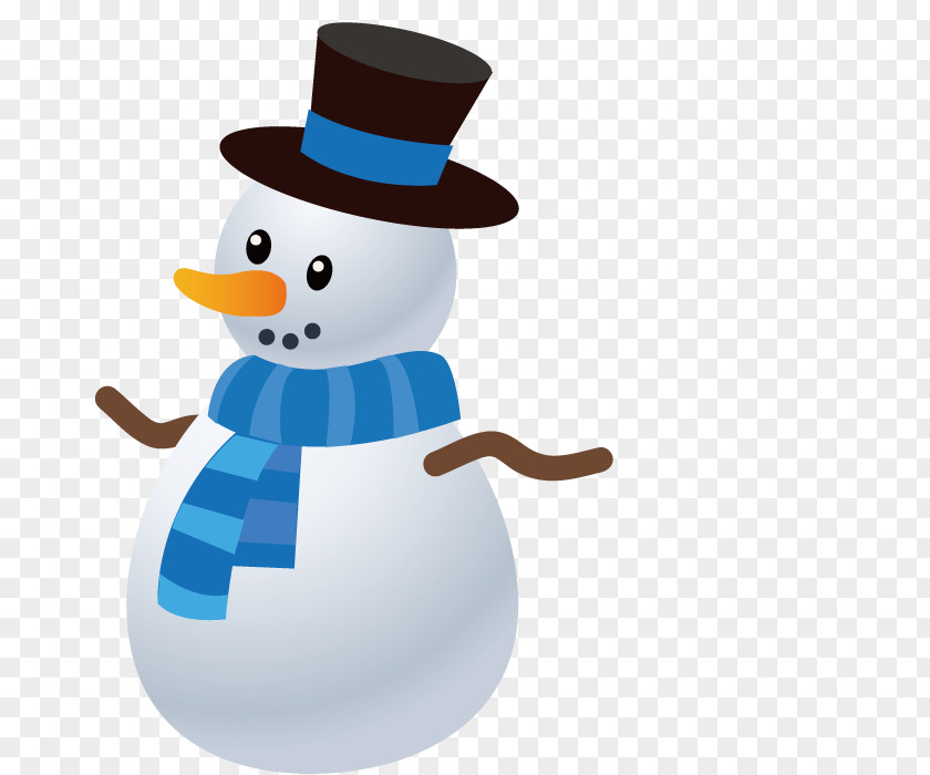 Vector White Snowman Ded Moroz Snegurochka Christmas PNG