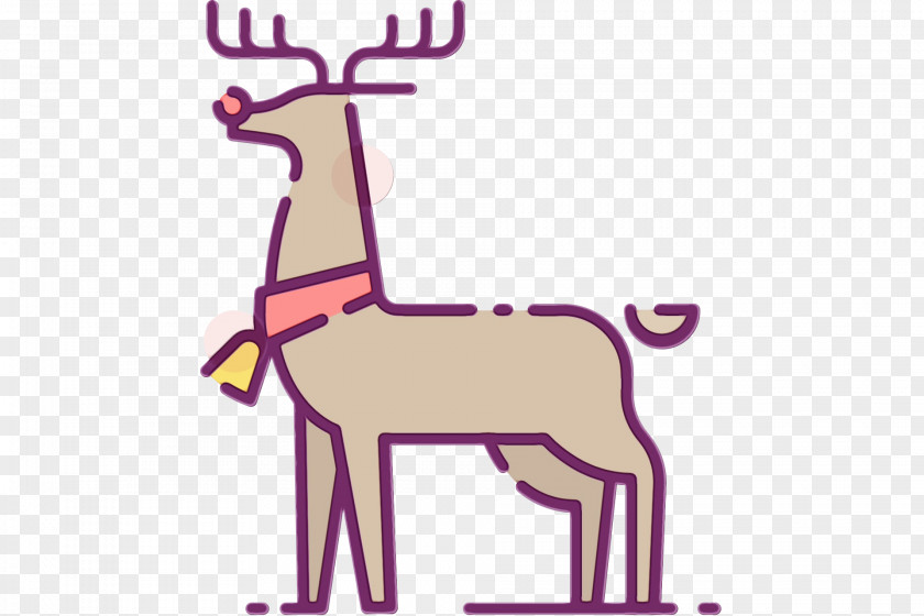 Deer Pink Line Wildlife Tail PNG
