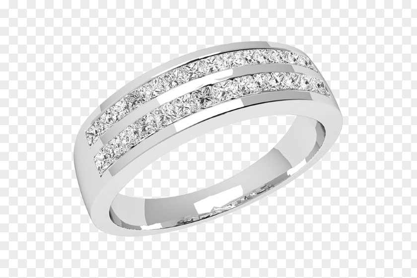 Eternity Diamond Rings Women Earring Cut Princess PNG