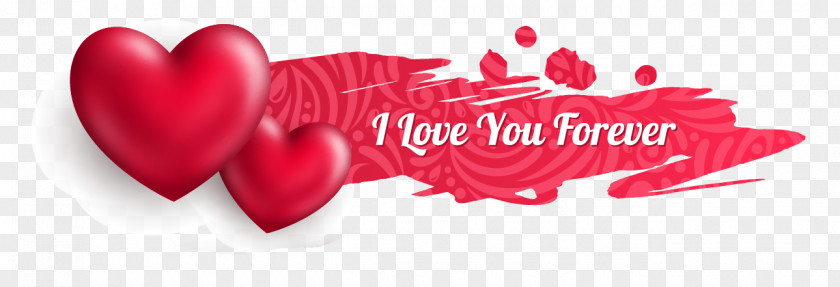 Red Love Valentine's Day Heart Web Banner Euclidean Vector PNG