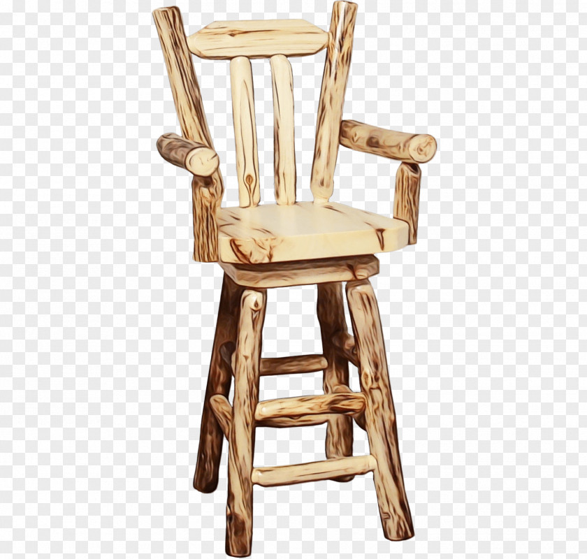 Wood Bar Stool Furniture Chair PNG