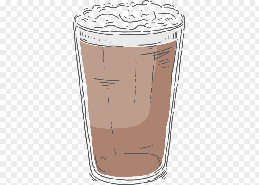 Glass Pint Coffee Cup PNG