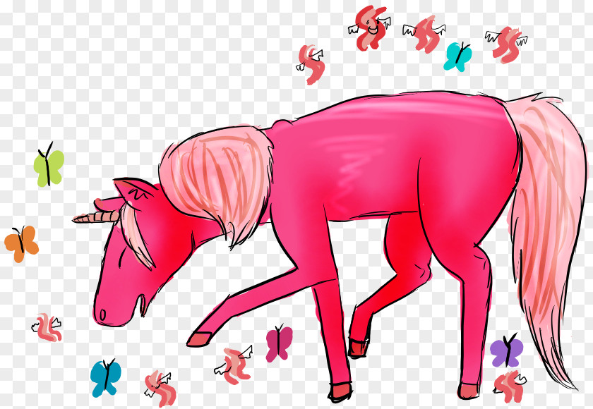 Unicorn Dance Muscle Pink M Legendary Creature Clip Art PNG