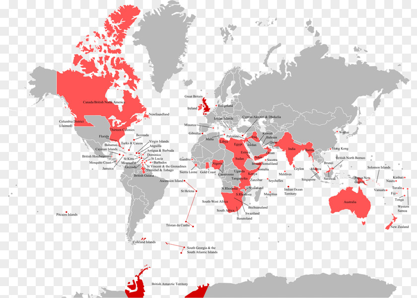 World Map British Empire Globe PNG