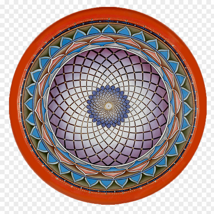 Circle Mandala Platter Symbol Ceramic PNG