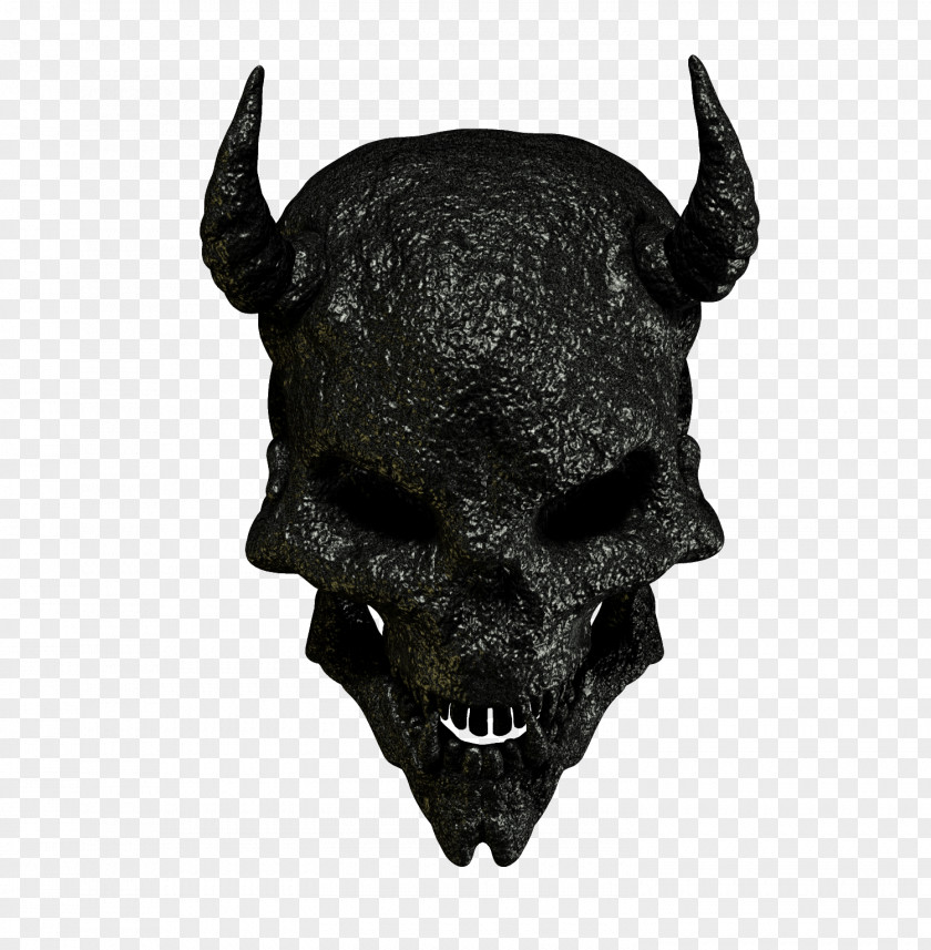 Demon Skull Bone Head PNG