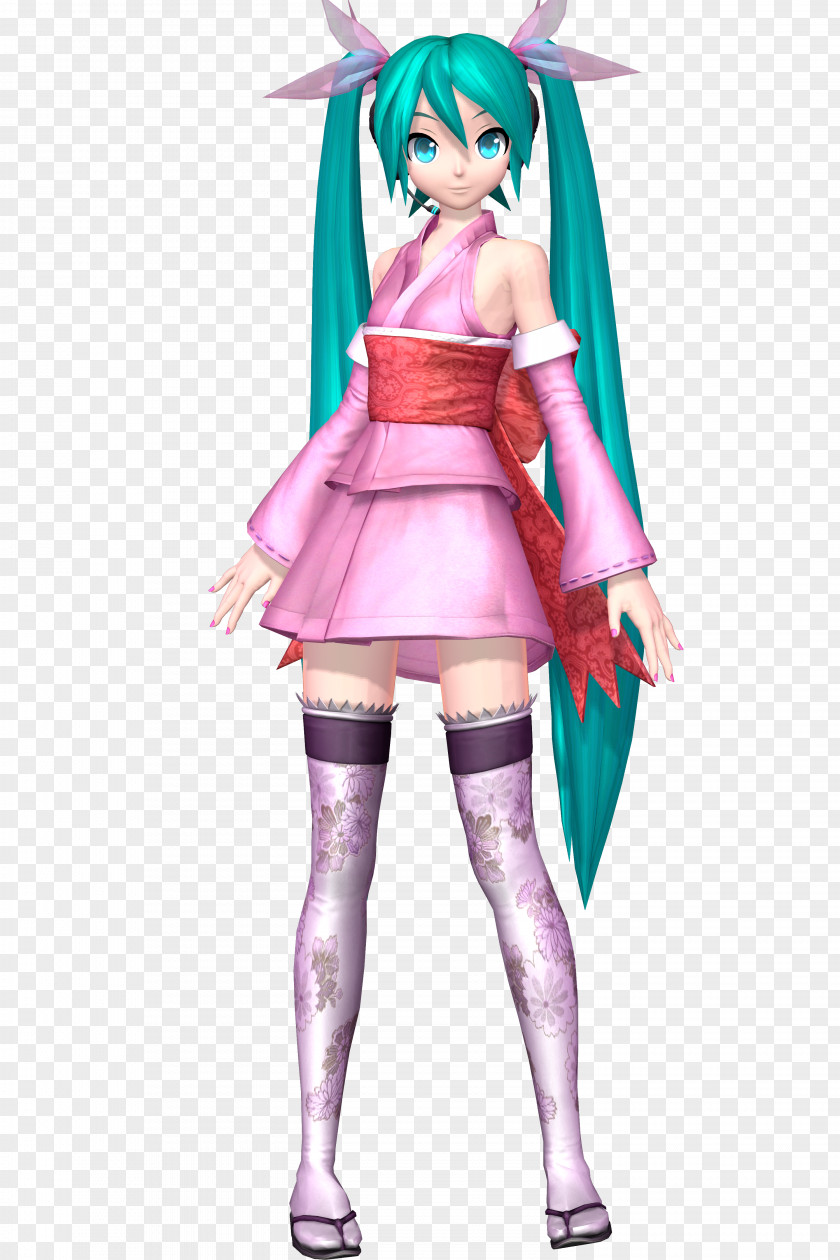 Hatsune Miku Project Diva F Kimono Vocaloid PNG