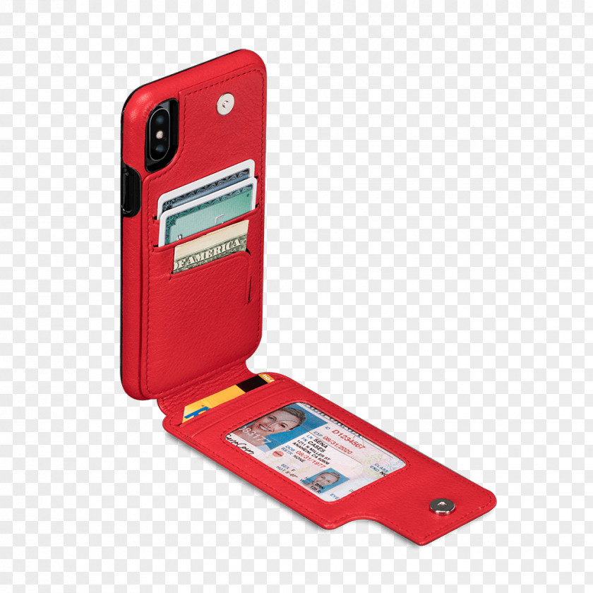 Iphone 7 Red Apple IPhone 8 Plus X Wallet Handbag PNG