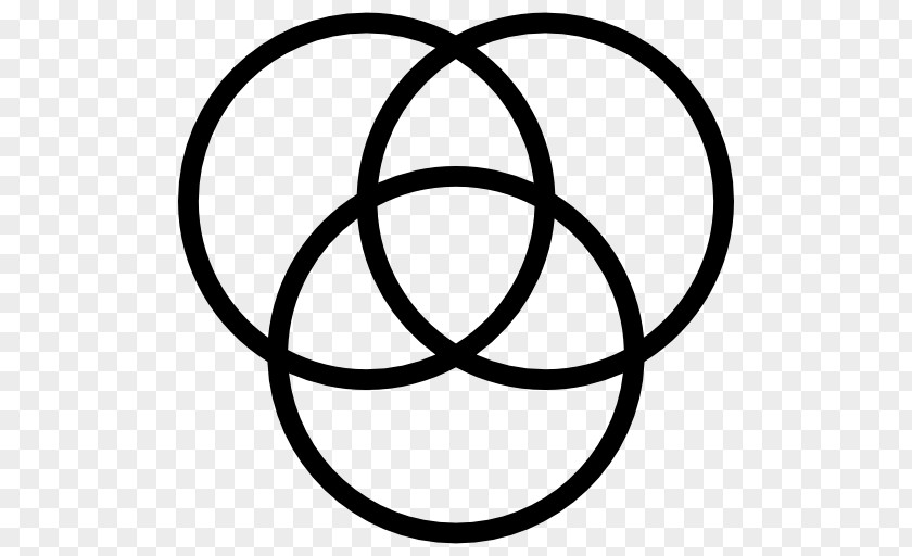 Trinity Overlapping Circles Grid Holy Spirit Sacred Geometry Symbol PNG