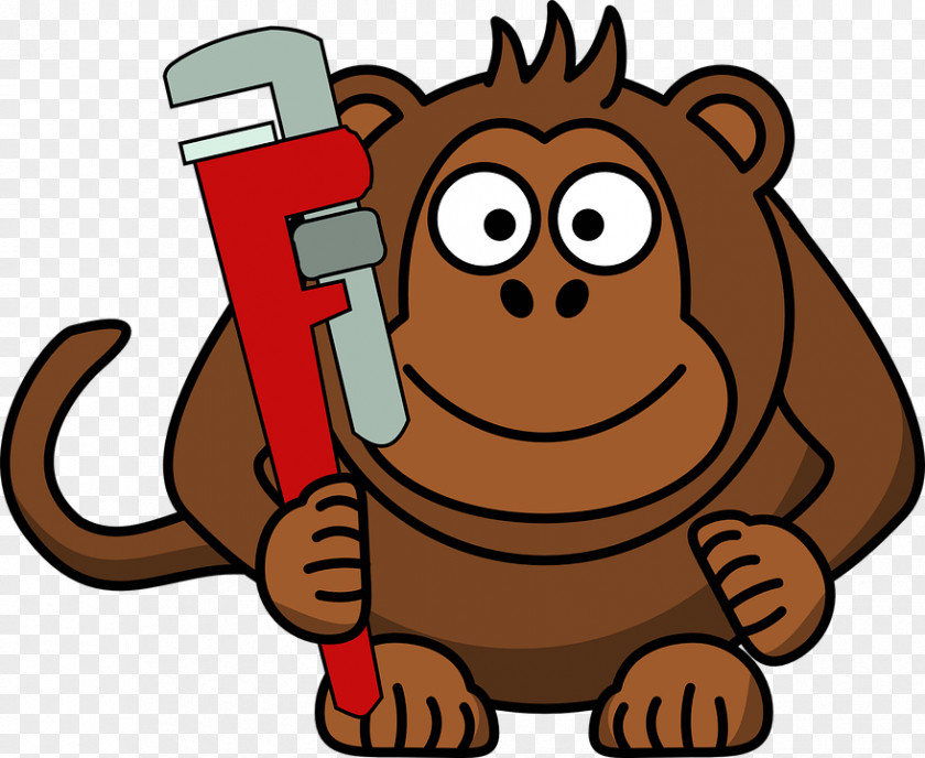 Vector Cartoon Monkey Ape Clip Art PNG