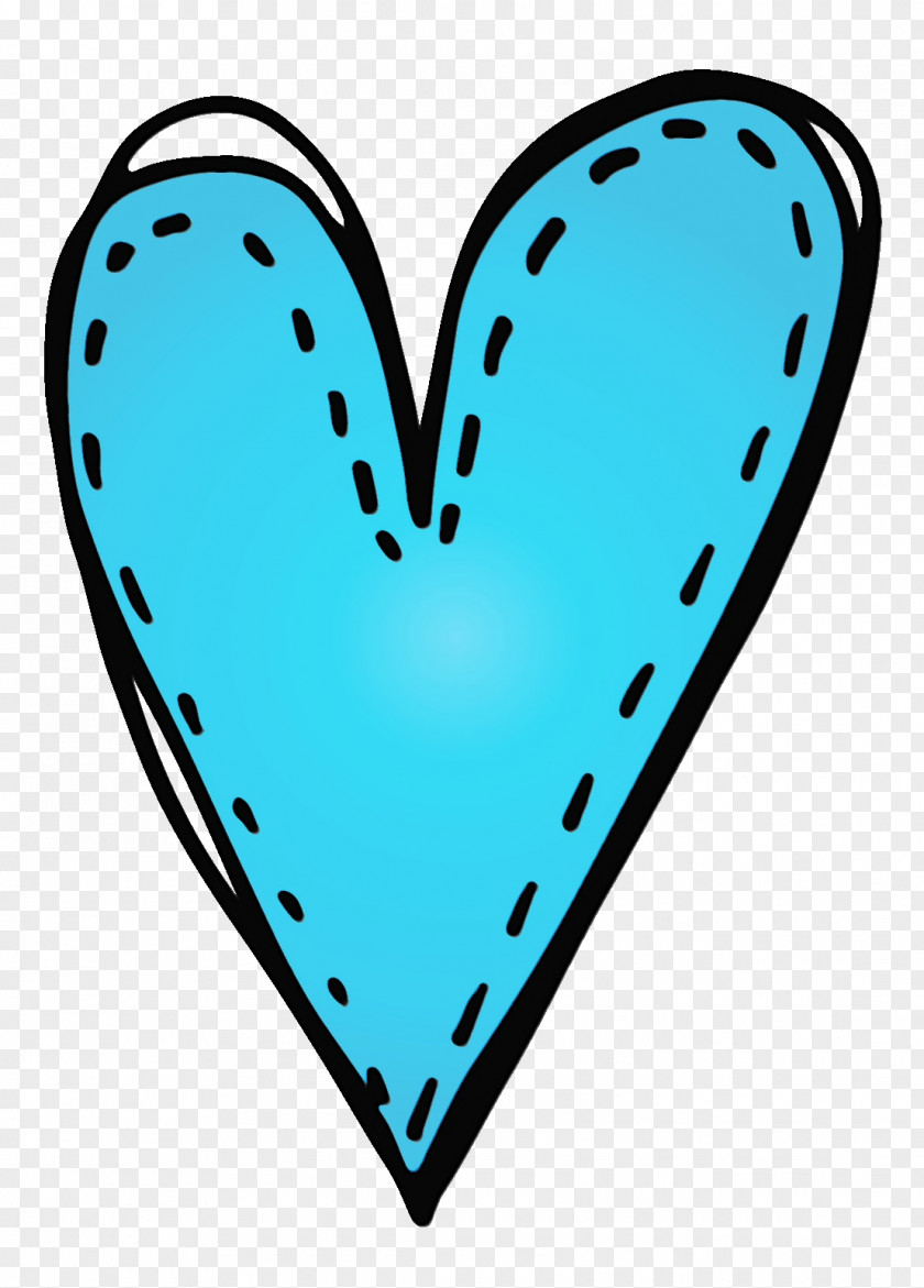 Line Art Azure Heart Clip Turquoise Aqua Teal PNG